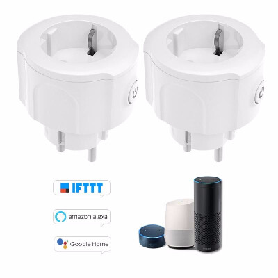 

Wifi Smart Socket Plug EU Type-E with Big OnOff Switch Button Smart Alexa Outlet Support APP Remote Control Timing Function Voice