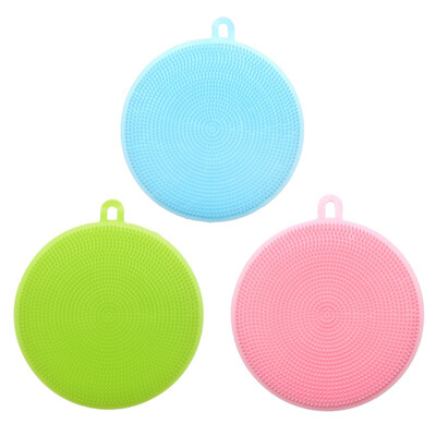 

Cntomlv Multifunction Silicone Dish Bowl Cleaning Brush Silicone Scouring Pad Silicone Dish Sponge Kitchen Pot Cleaner Washing