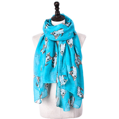 

Женские шарфы JeouLy Lovely Cat с напечатанной мягкой шерстью длинный шарф Shawl Mujer Wraps Foulard Femme солнцезащитные шали синий хиджаб