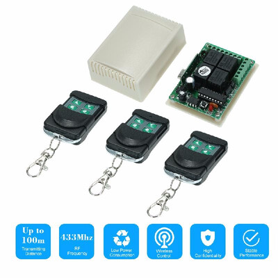 

433Mhz DC 12V 4CH Universal 10A Relay Wireless Remote Control Switch Receiver Module And 5PCS 4 Key RF 433 Mhz Transmitter Remote