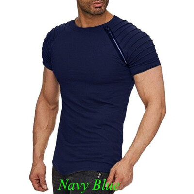 

Summer Mens Slim Fit Short Sleeve T Shirt