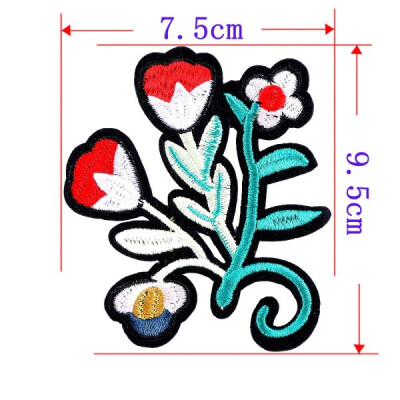 

1 pcslot Embroidered Patches Big Pink Flowers Sequin Patch Iron On Fabric Badge Sew On Clothes Appliques DIY Wedding Stickers