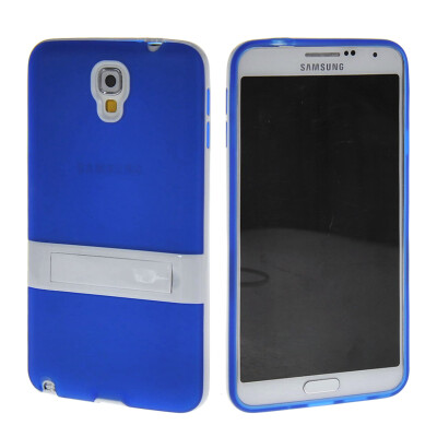 

MOONCASE Soft Flexible Silicone Gel TPU Skin with Kickstand Shell Back Case Cover for Samsung Galaxy Note 3 Neo N7505 Blue