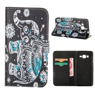 

MOONCASE Case for Samsung Galaxy Grand Prime G530 Flip Leather Foldable Stand Feature Case Cover [Pattern series] /a15