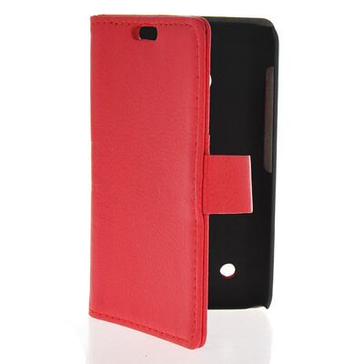 

MOONCASE Slim Leather Side Flip Wallet Card Slot Pouch Stand Back чехол для Nokia Lumia 530 Red