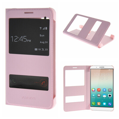 

MOONCASE for Huawei Honor 7i Case Premium PU Leather Pouch Flip Case Cover Pink