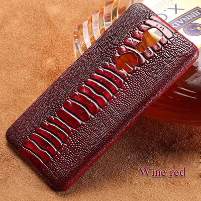 

Genuine Leather Phone Case For Gionee M6 Plus Case Ostrich Foot Texture Back Cover For S10 Case