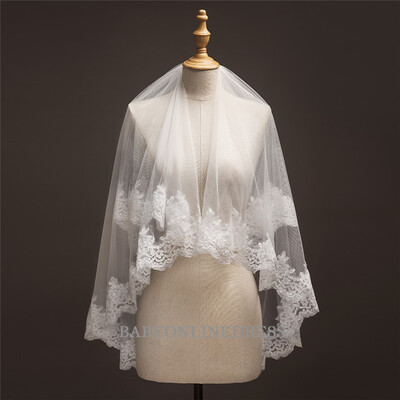 

Big Sale Simple Short Tulle Wedding Veils Cheap 2018 White Ivory 12  Bridal Veil for Bride for Mariage Wedding Accessories