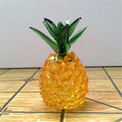 

Crystal pineapple crafts figurines living room lucky wishful mascot pineapple gifts home creative decorations Feng Shui ornaments