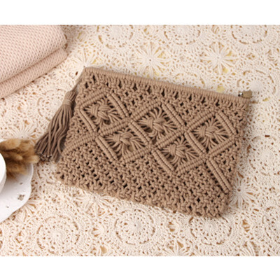 

SMOOZA 2018 new Knitted Women Envelope Hasp Beach Bag Clutch Elegant Female Braided Handbag Envelope Hasp Beach Bag For Ladies