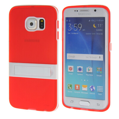 

MOONCASE Galsxy S6 Edge Case Jelly color Silicone Gel TPU Skin Slim With Stand Back Case Cover for Samsung Galsxy S6 Edge Red