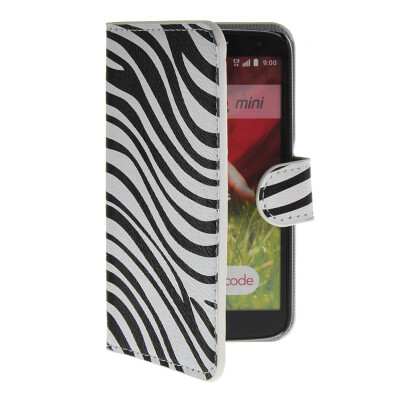 

MOONCASE Zebra style Leather Side Flip Wallet Card Slot Stand Pouch Case Cover for LG G2 Mini