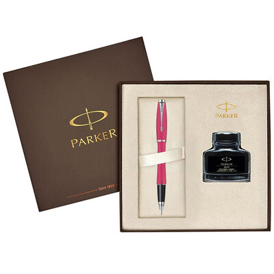 

Parker (PARKER) city dark blue and white folder ink pen + ink gift set