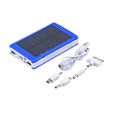 

50000mAh Portable Super Solar Charger Dual USB External Battery Power Bank Blue