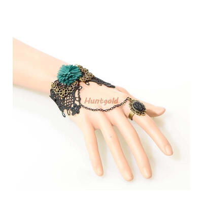 

Fashion Bule Flower Vintage Style Charming Hollow Design Wrist Bracelet Lace Decoration Bracelet