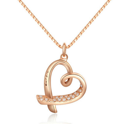 

Yoursfs® 18K Rose Gold Plated Heart Necklace Women Fashion Pendant Jewelry