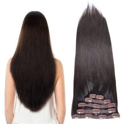 

BHF Hair Clip In Hair Remy Unprocessed Indian Virgin 100 Human Straight Hair Extension 6PieceLot 70G 1B 2