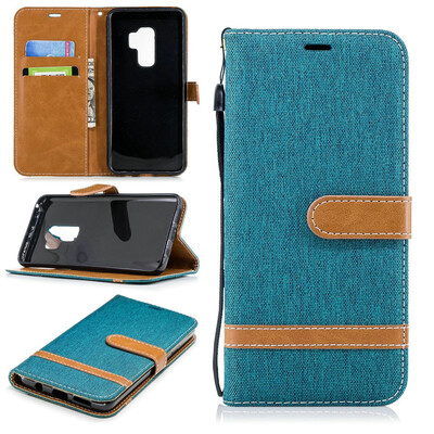 

BEFOSPEY Mixed Colors Denim PU LeatherSoft TPU Card Slot Stand Wallet Case For Samsung Galaxy S9201862