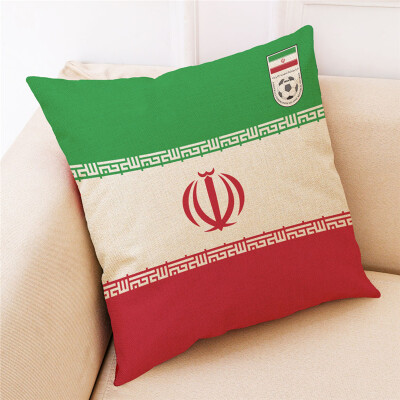 

Russia World Cup 2018 32 Teams Logo Cotton&Linen Pillowcase Bar Club Sofa Pillow Pillow Fans Souvenir