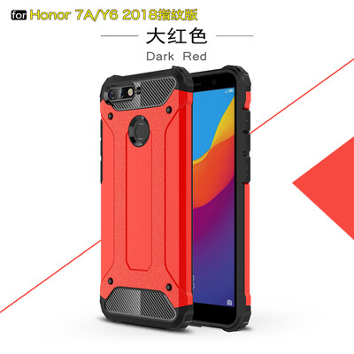 

Goowiiz Phone Case For Huawei Honor 7AY6 20188E King Kong Armor Fashion Bumper PC TPU Prevent falling
