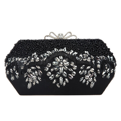 

Fawziya Pearl Clutch Bow Crystal Evening Bags And Clutches For Women