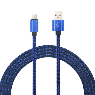 

1METER Nylon Micro USB Cable Output 20A Fast Charge Wire nylon covered cable usb 1 meter Micro usb Cable