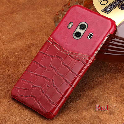 

Genuine Leather Phone Case For HUAWEI Mate 10 Case Crocodile Texture & Oil wax leather Back Cover For P9 P10 Plus Case