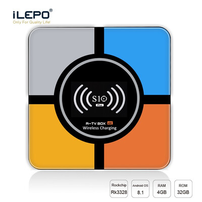 

Android 81 TV BOX S10 plus 4GB 32GB Smart TV Box Wireless Charger 2-in-1 Rockchip RK3328 S10 plus TV Box
