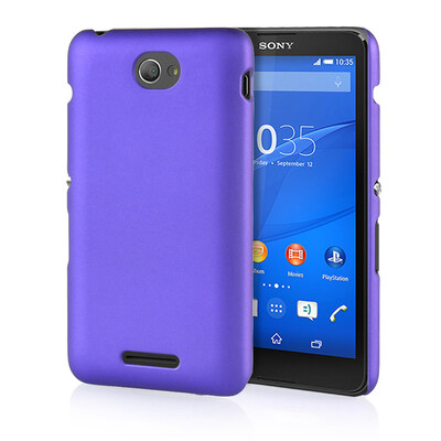 

MOONCASE Hard Rubberized Rubber Coating Devise Back ЧЕХОЛ ДЛЯ Sony Xperia E4 Pueple