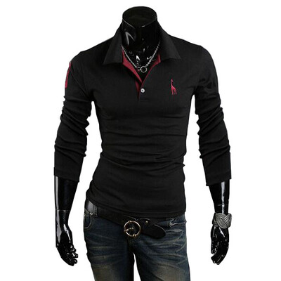 

Zogaa New Mens POLO Shirt Embroidery Fawn Slim