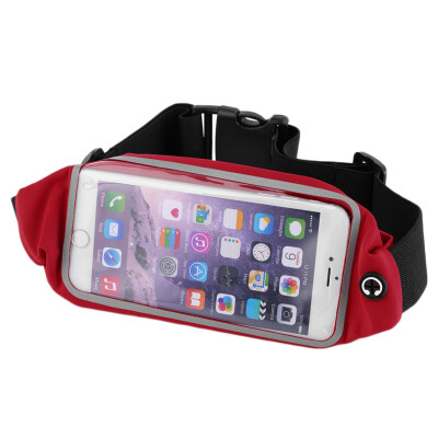 

Waterproof Sport Waist Belt Bag Zip Pouch Wallet For iPhone 6 Plus 5.5'' Red