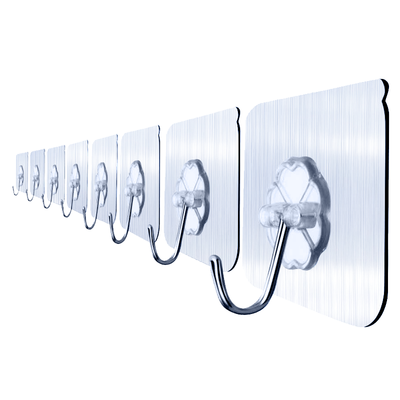 

Meng Ting hook stick hook strong seamless stickers brushed silver 20 Pack 1481