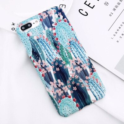 

Matte Hard PC Case Flower Phone Case Back Cover For iPhone X 8 7 6 6s Plus