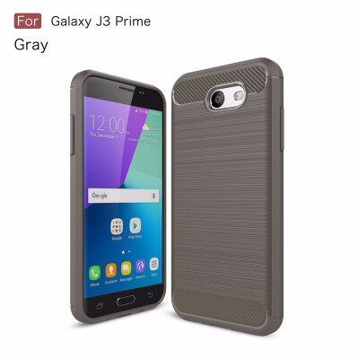 

For Samsung Galaxy J3 Prime Carbon Fiber Phone Cases Soft TPU Anti-Knock Cover For Samsung Galaxy J3 Prime Case