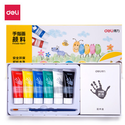 

Deli deli 6 color 20ml hose loaded washable paint childrens painting graffiti finger painting art graffiti 73871