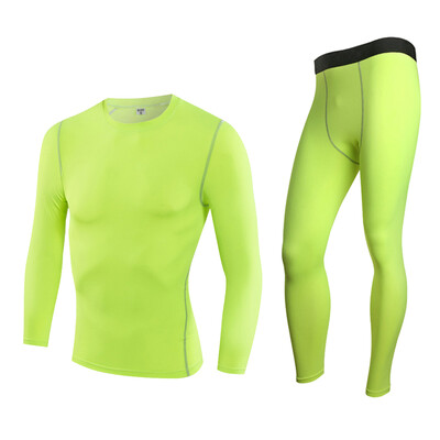 

Quick Dry Gym Sportswear LongT Shirt Legging Pants Tracksuit Men Sports Suits