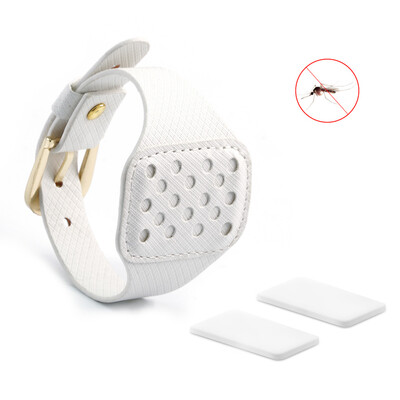 

Summer Mosquito Repellent Bracelet With 2 Refill Pellets Bangle Hornets Moths Repellent Band PU Unisex Men Women