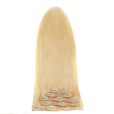 

BHF Hair Clips In Human Hair Extension Virgin Brazilian Straight Clip In Brazilian Hair Extensions 6PcsLot 70G 2 1B
