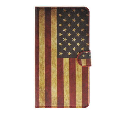 

MOONCASE U.S American Flag Leather Side Flip Wallet Card Slot Stand Pouch ЧЕХОЛ ДЛЯ Samsung Galaxy Mega 2 G750F