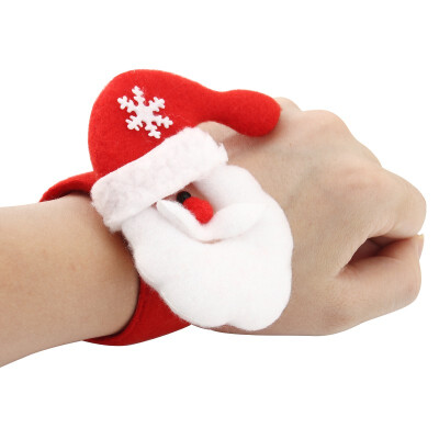 

mymei Lucky Christmas Santa Slap Bracelets Bangle XMAS Decor Pat Circle Hand Ring New