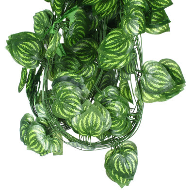 

mymei 7.7Feet Artificial Faux Ivy Leaf Garland Plants Fake Foliage Decoration Plastic WATERMELON LEAF