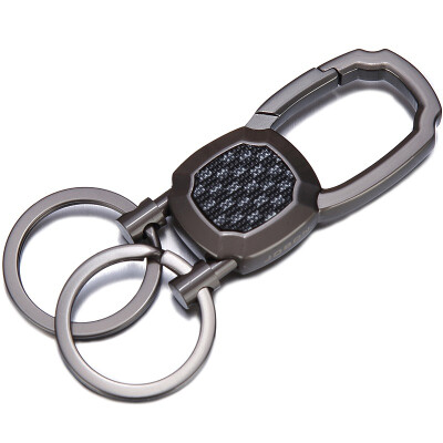 

JOBON Zhongyin key chain ring car key chain chain double ring spring waist hanging ZB-8719B black nickel