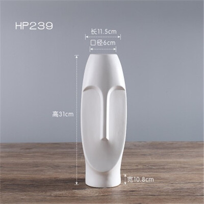 

Nordic creative abstract Human Face Decoration figurines ceramics flower vase home decorations accessories crafts