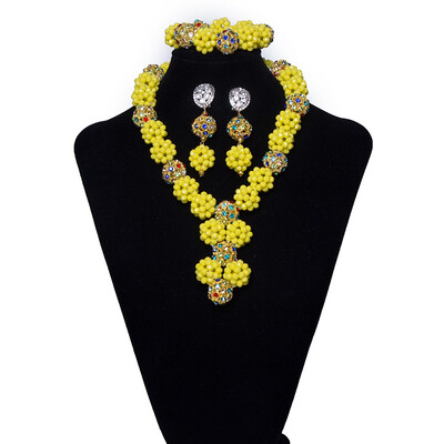 

AMYNOVA Luxury Red Wedding Jewelry Sets African Bridal Crystal Clothing Necklace And Earrings Set For Women Accessories