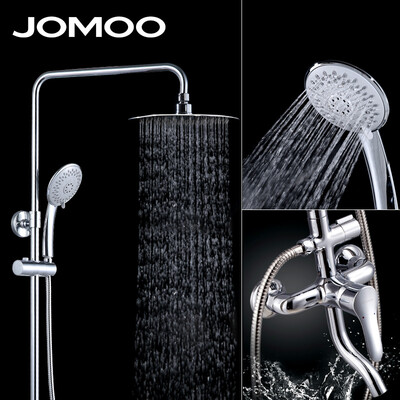 

JOMOO Rain Head Head Set Хромированный круглый душ с ливнем для душа Слайд-бар для душа Шланг для настенного крепления