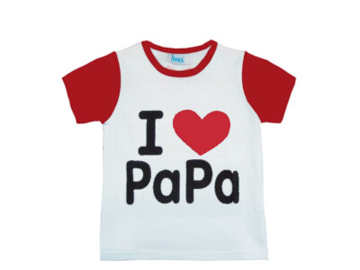 

T Shirt I Love Papa Mama Childrens Clothing t-shirt children t-shirts for girls boys Tops Kids baby boy girl clothes