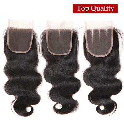 

NamiHair Best Quality 4x4 Lace Closure Chinese Virgin Human Hair Body Wave Natural Color Free Part Middle Part Three Part 8"-20"
