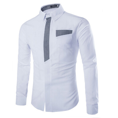 

Zogaa Pure Cotton Mens Shirt Casusl Slim Long Sleeve
