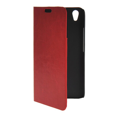 

MOONCASE Slim Leather Side Flip Wallet Card Slot Pouch with Kickstand Shell Back Case Cover for Huawei Honor 4 Play Red