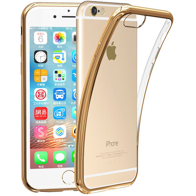 

BIAZE Apple 6 6s phone case iPhone6 ​​ 6s protective cover plating TPU all-inclusive anti-drop transparent soft shell JK112-champagne gold